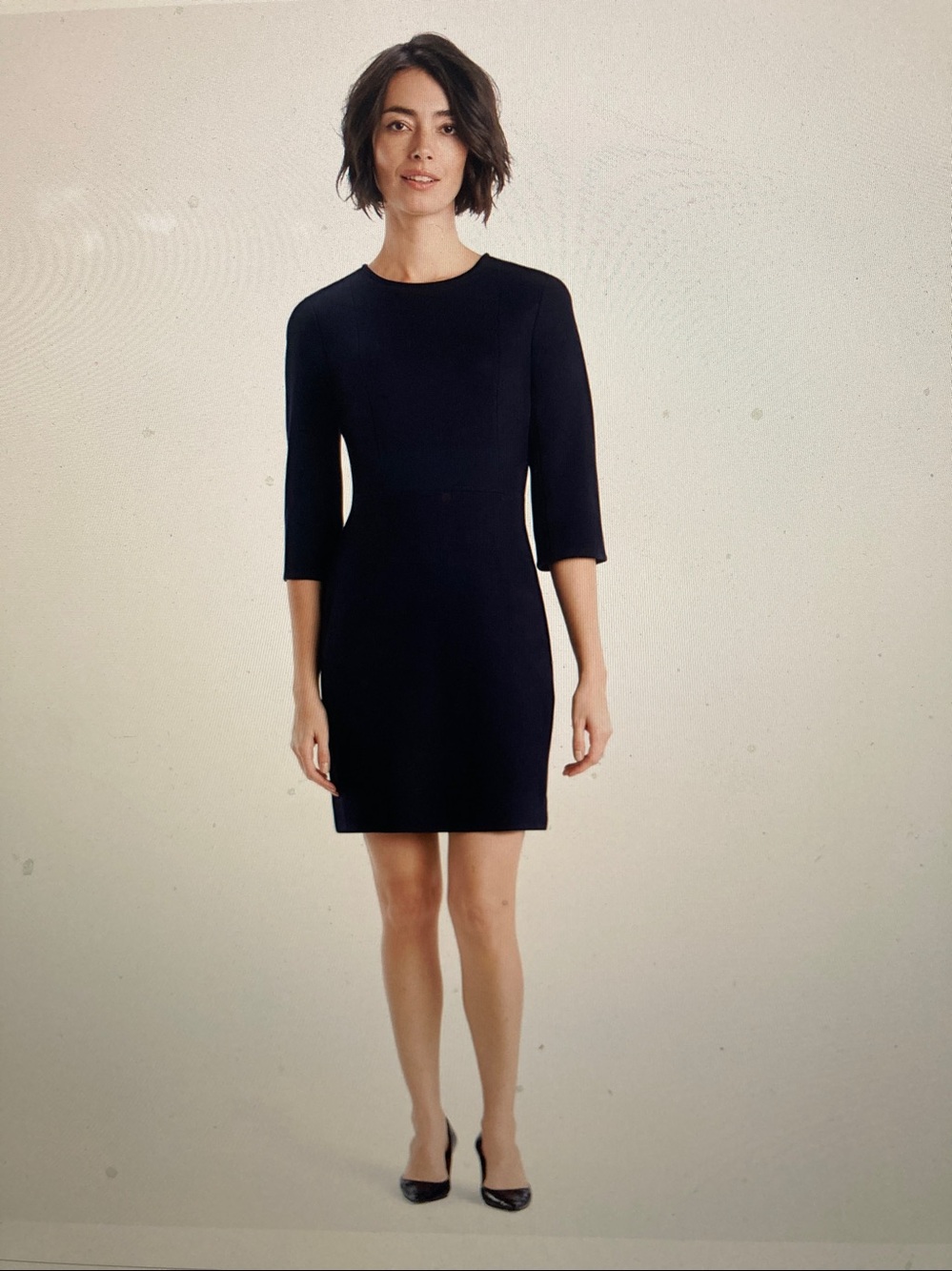 Lena Dress Textured Ponte Galaxy Blue 12